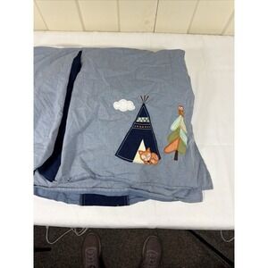 Baby Born CribSkirt Dust Ruffle Fox Tent Teepee Tree Forest Boy